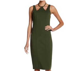 EUC ALiI & JAY | olive green body con dress